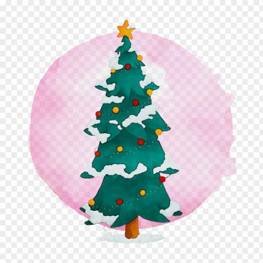 Pink Pine Christmas Tree PNG