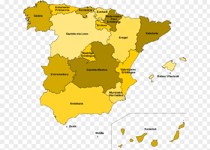 Sections Andalusia Region Of Murcia Alicante Autonomous Communities Spain Map PNG