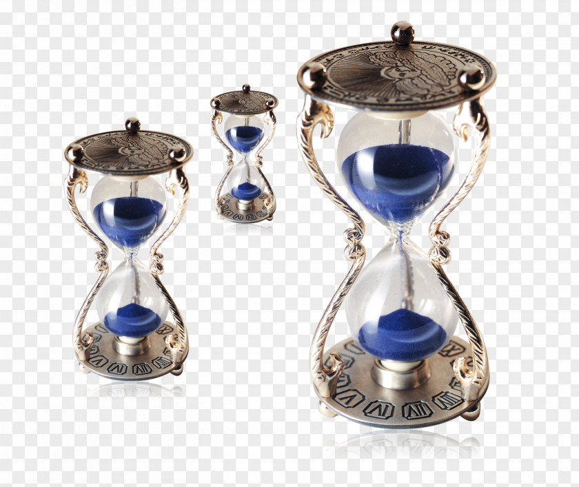Blue Hourglass Time PNG