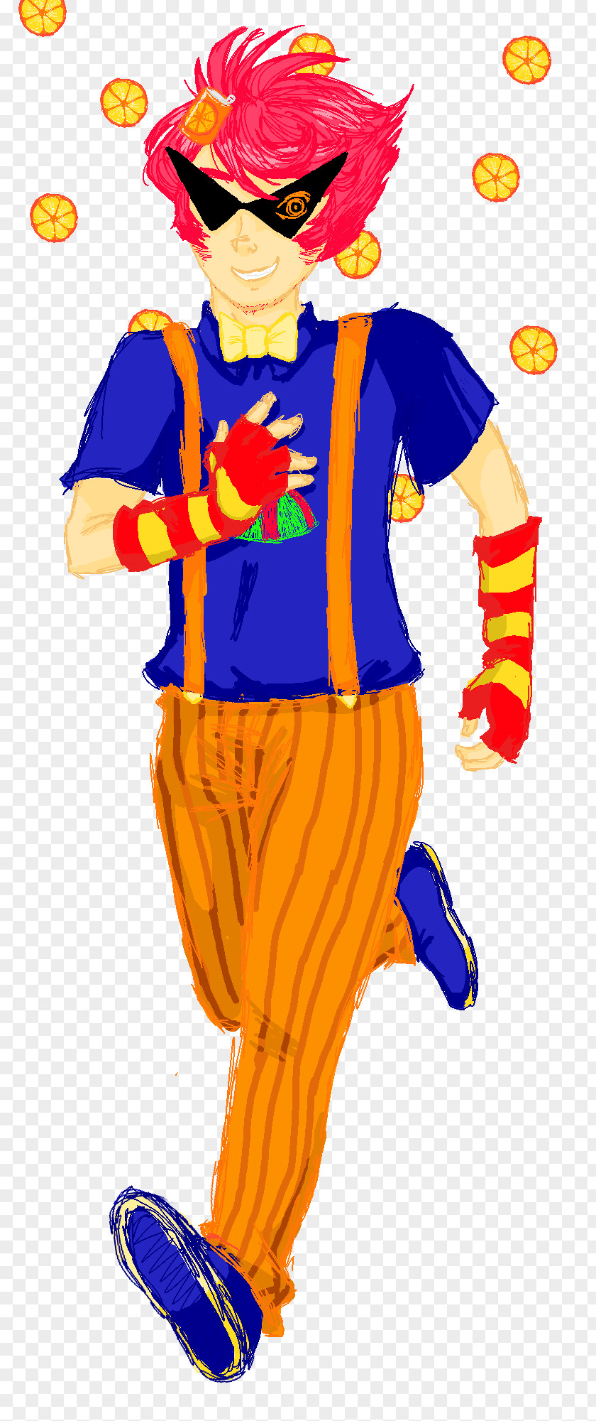 Funny Air Conditioning Artist Clown Costume Mascot PNG