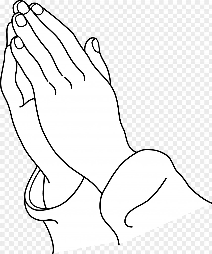 Hand Line Art Praying Hands Prayer Clip PNG