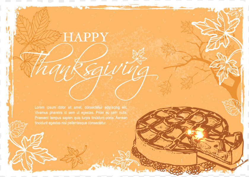 Vector Illustration Happy Thanksgiving Drawing PNG