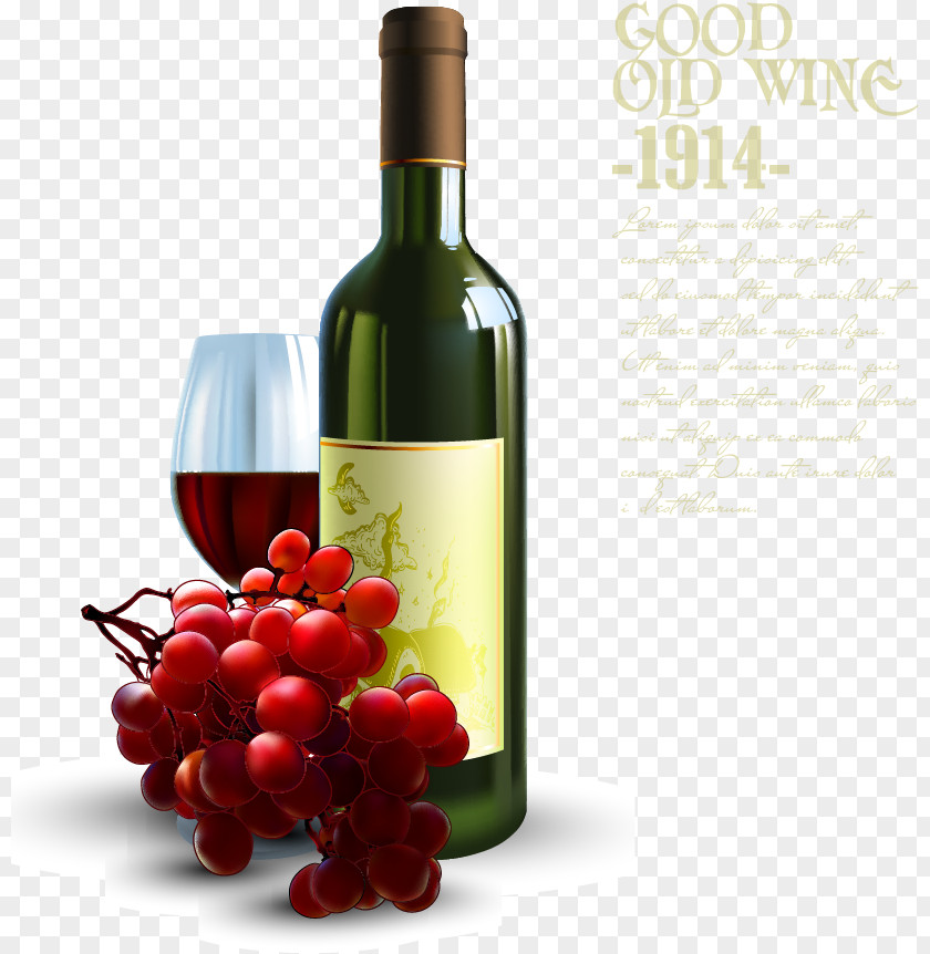 Vector Vintage Posters Wine Label Grape PNG