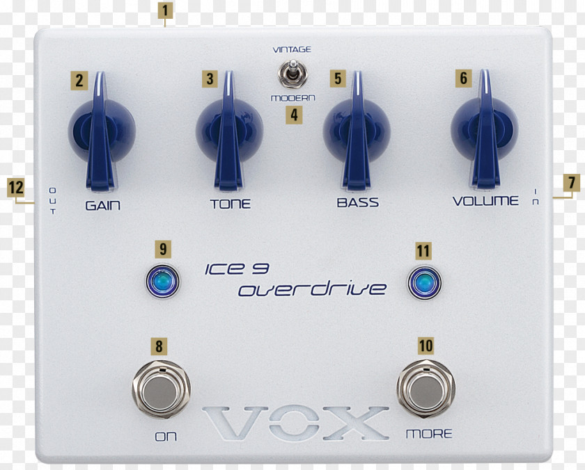 Guitar Distortion Ice 9 Effects Processors & Pedals VOX Amplification Ltd. PNG