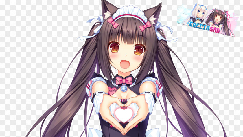 Nekopara Chocolate Desktop Vanilla Steam Trading Cards PNG Cards, coconut bikini clipart PNG