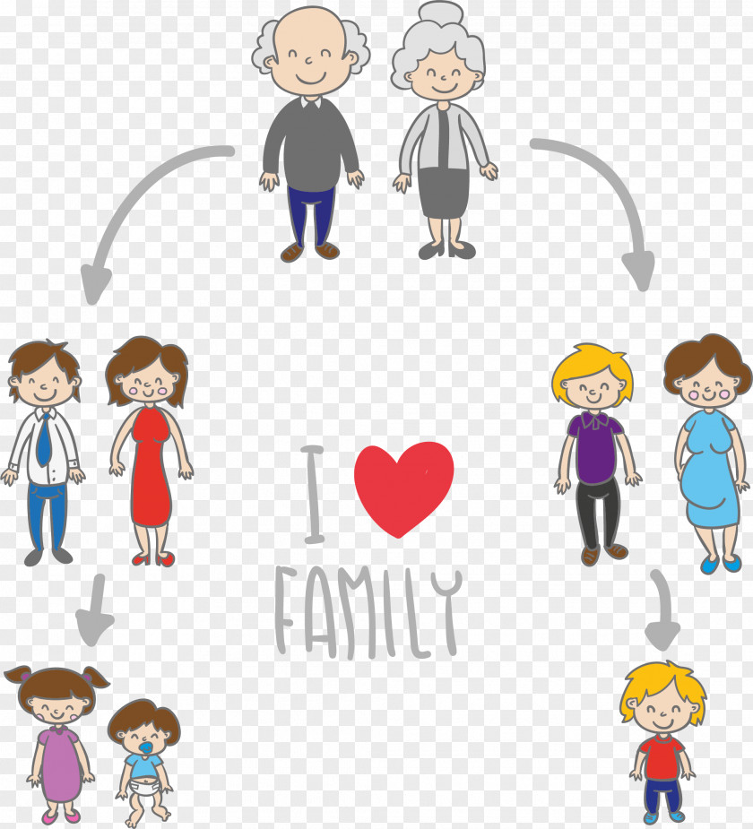 Warm Family Tree Creative Cartoon PNG