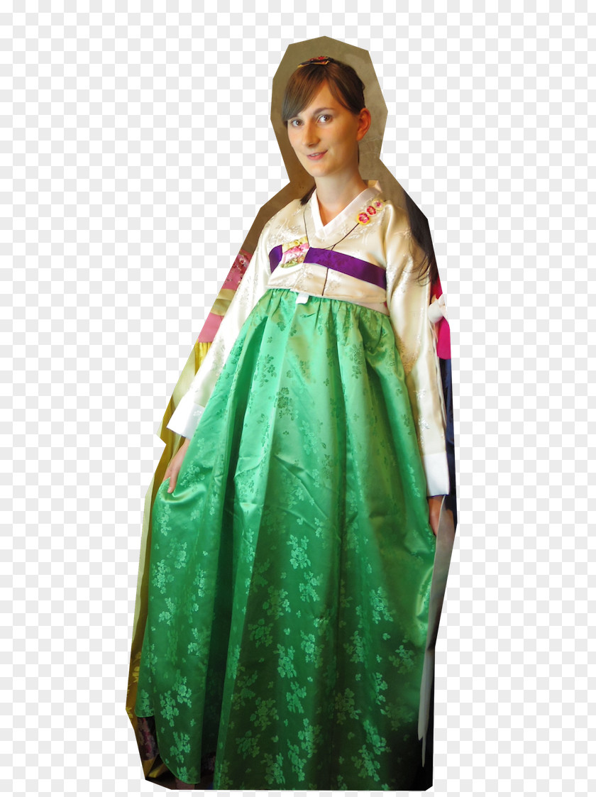 Korean Traditional Hanbok Gown Outerwear Costume PNG