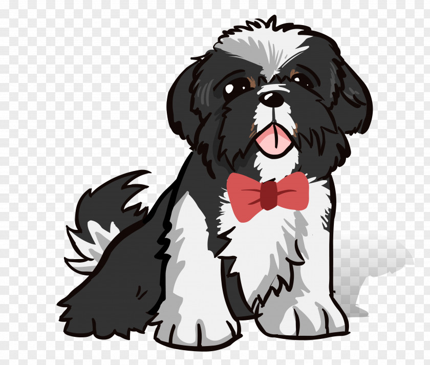 Puppy Shih Tzu Dog Breed Caricature PNG
