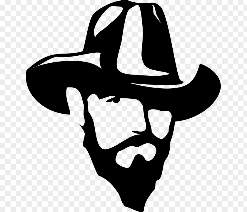 Silhouette Cowboy Drawing Clip Art PNG