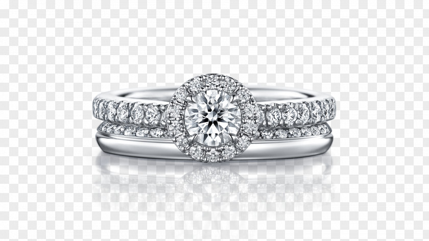 Wedding Ring Diamond Platinum PNG