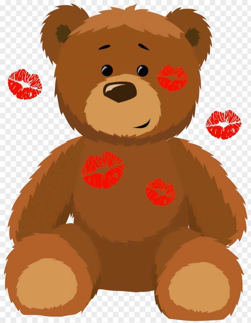 Cute Bear With Kisses PNG Clipart Picture Valentine's Day Heart Clip Art PNG