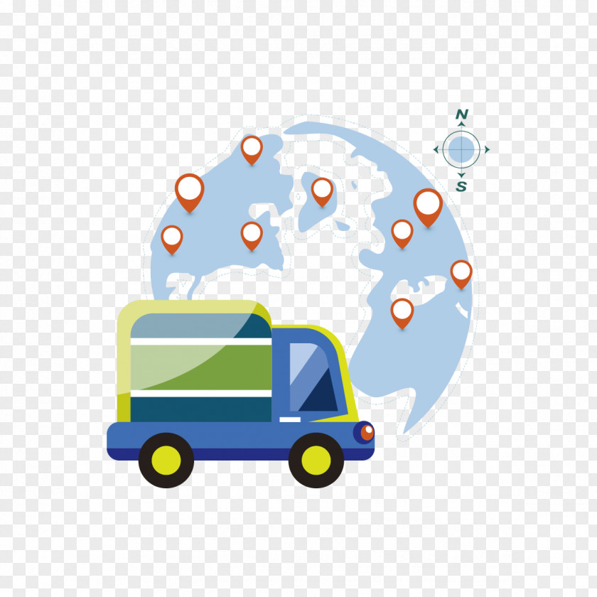 Vector Car And Earth Transport Euclidean PNG