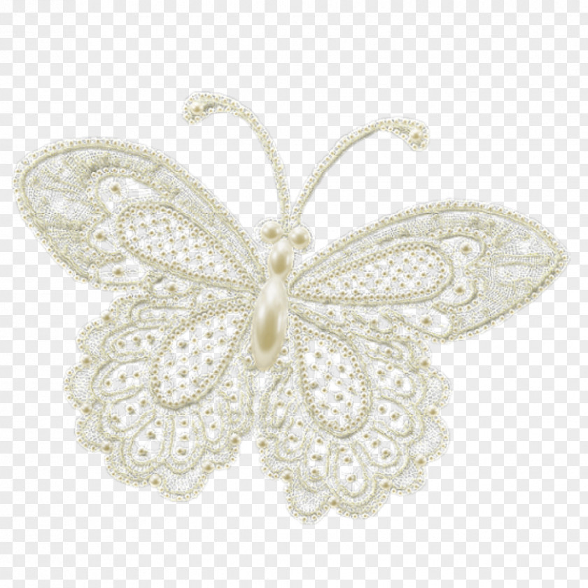 White Lace Butterfly Ornament Jewellery PNG