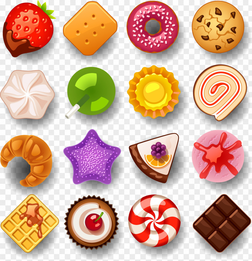 Colored Candy Chocolate Cookies Dessert Lollipop Food PNG