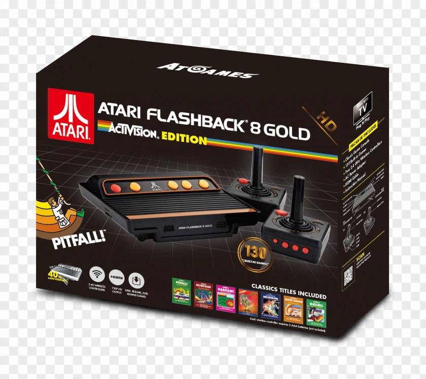 Command Performance Activision Anthology Chopper Pitfall! AtGames Atari Flashback 8 Gold HD PNG