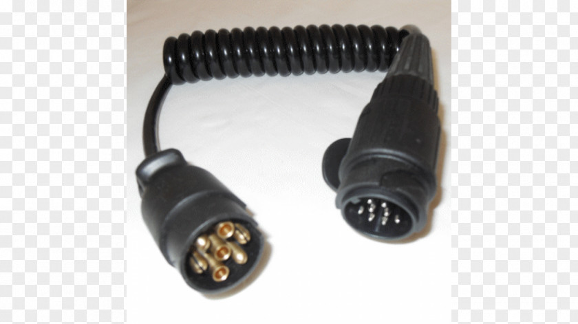 Gold Spiral Electrical Cable Trailer Connector Adapter Truck PNG