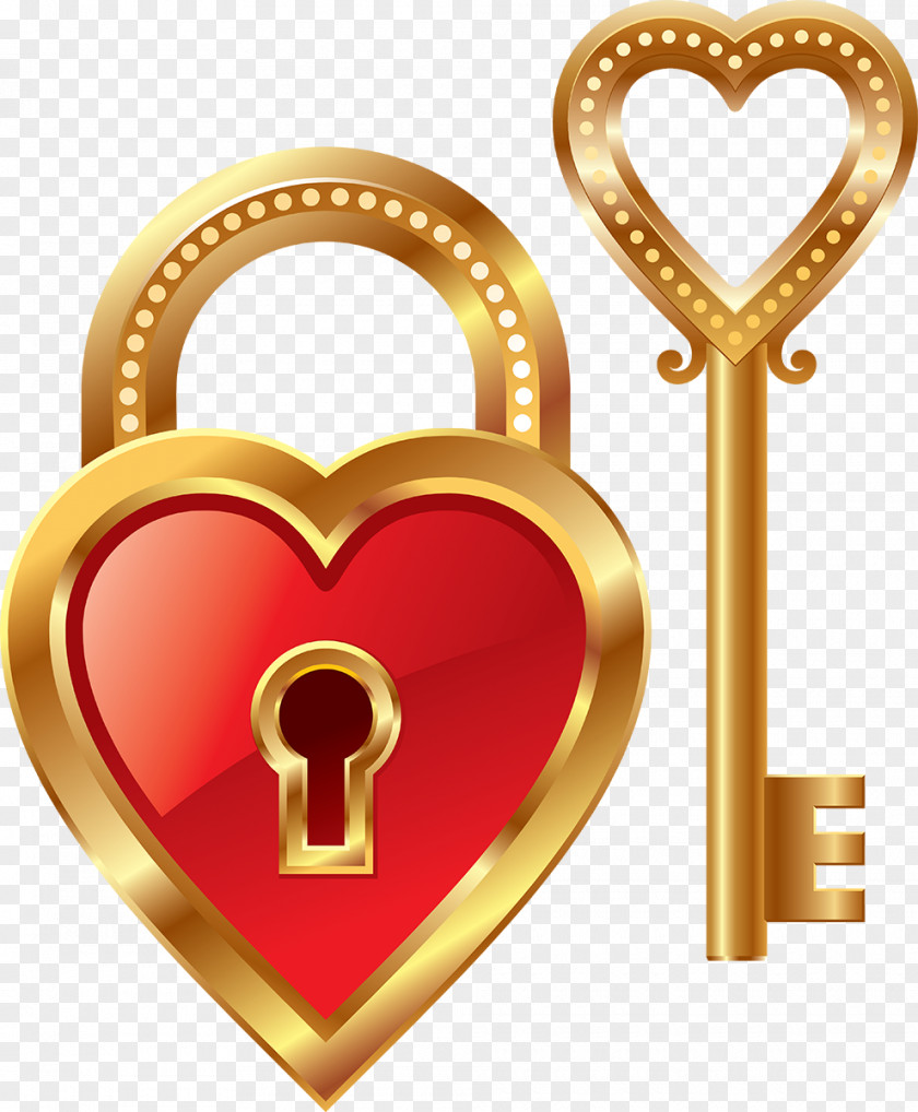 Key Lock Heart Clip Art PNG