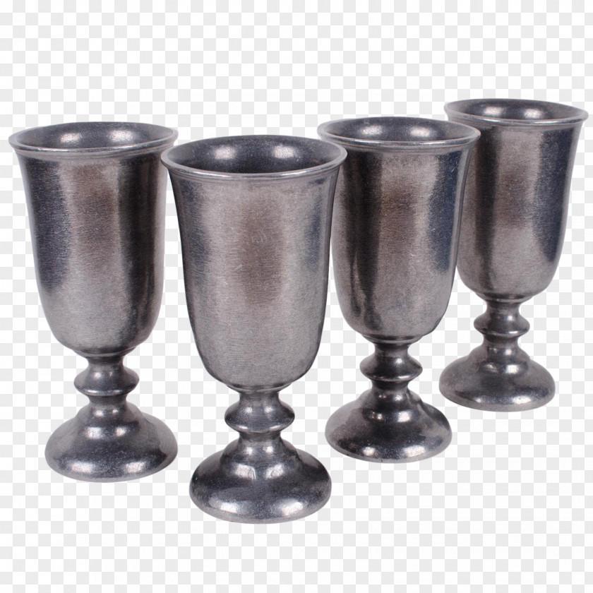 Goblet Wine Glass Pewter Metal Chalice PNG