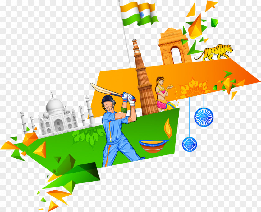 India Posters Element Vector Poster Illustration PNG