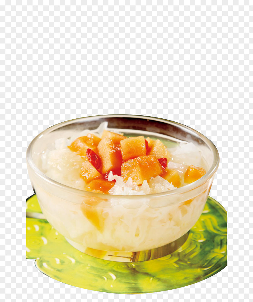 Papaya White Fungus Stew Dessert Chinese Cuisine Milk Tremella Fuciformis Simmering PNG