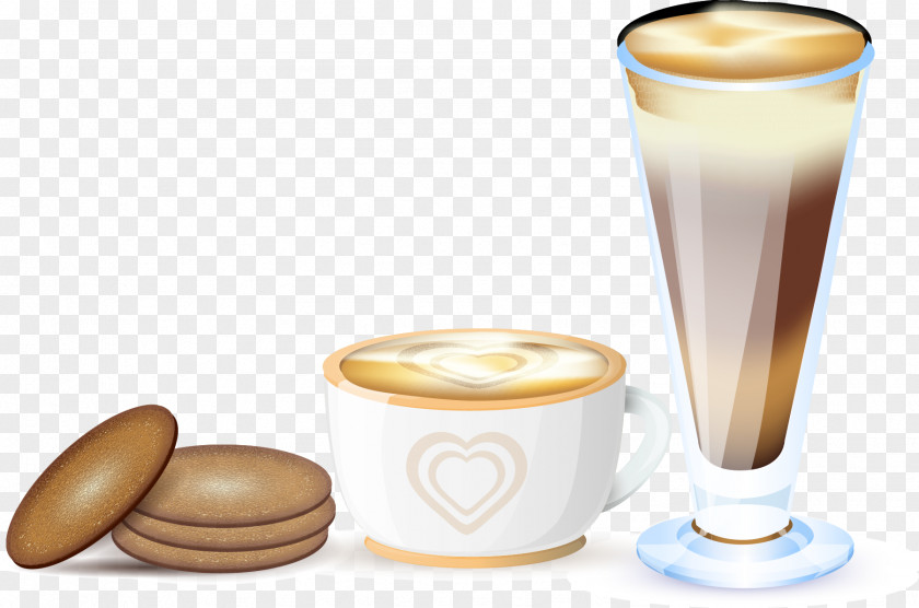 Vector Tea Coffee Latte Macchiato Cafxe9 Au Lait PNG