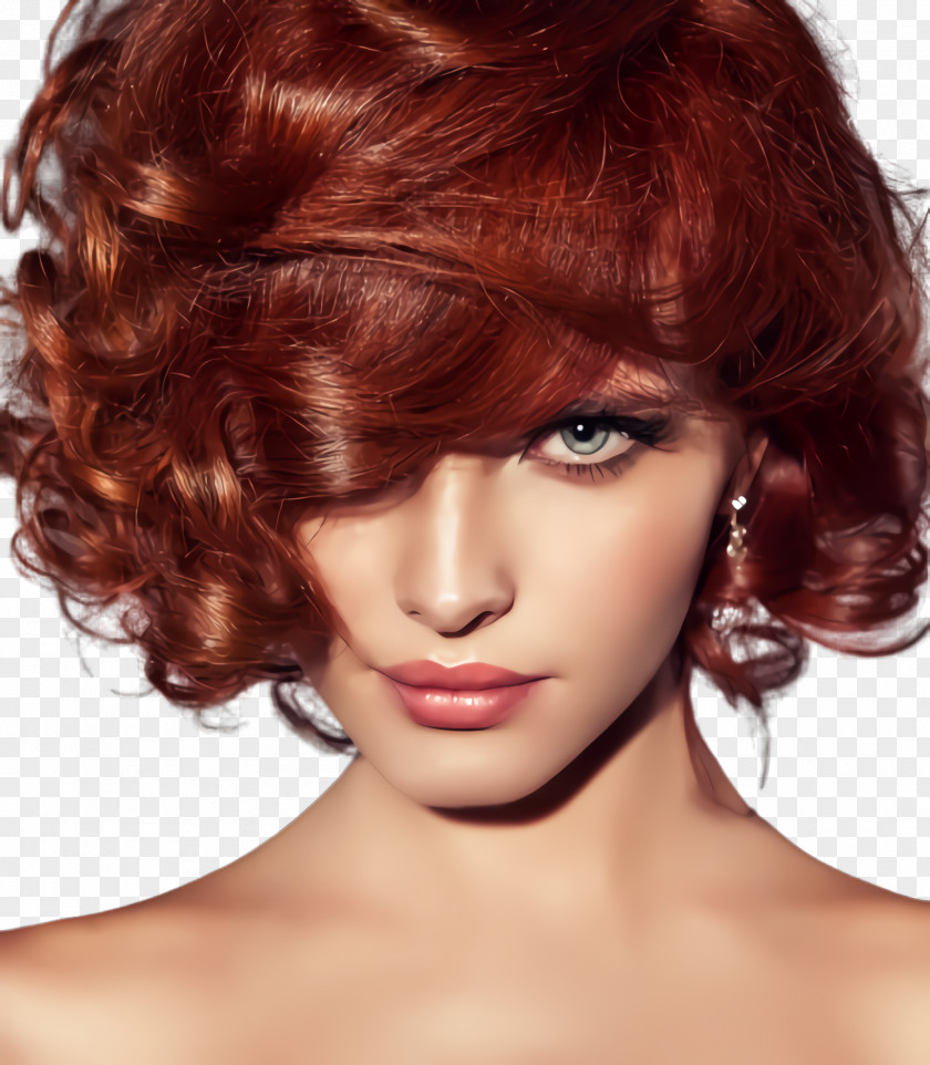 Wig Brown Hair Face Hairstyle Chin Coloring PNG