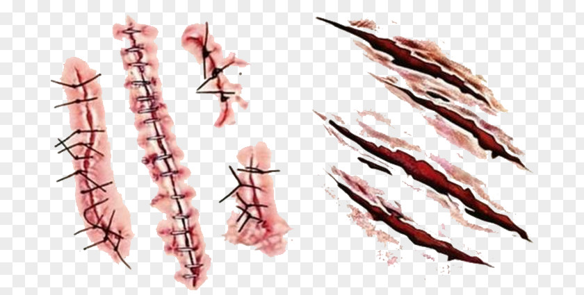 Scar Hand-painted Tattoo Wound Blood PNG