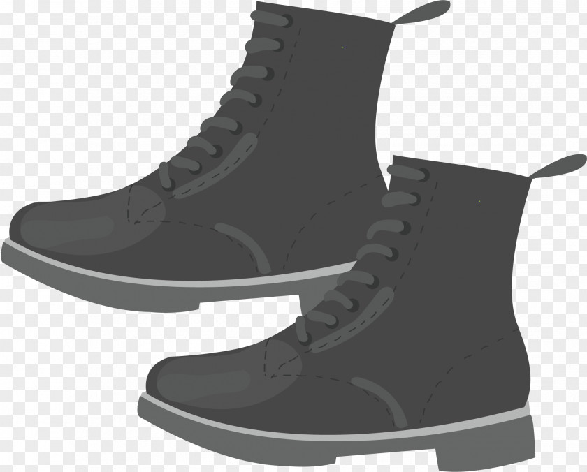 Vector Hand Painted Black Boots Boot Euclidean Designer PNG