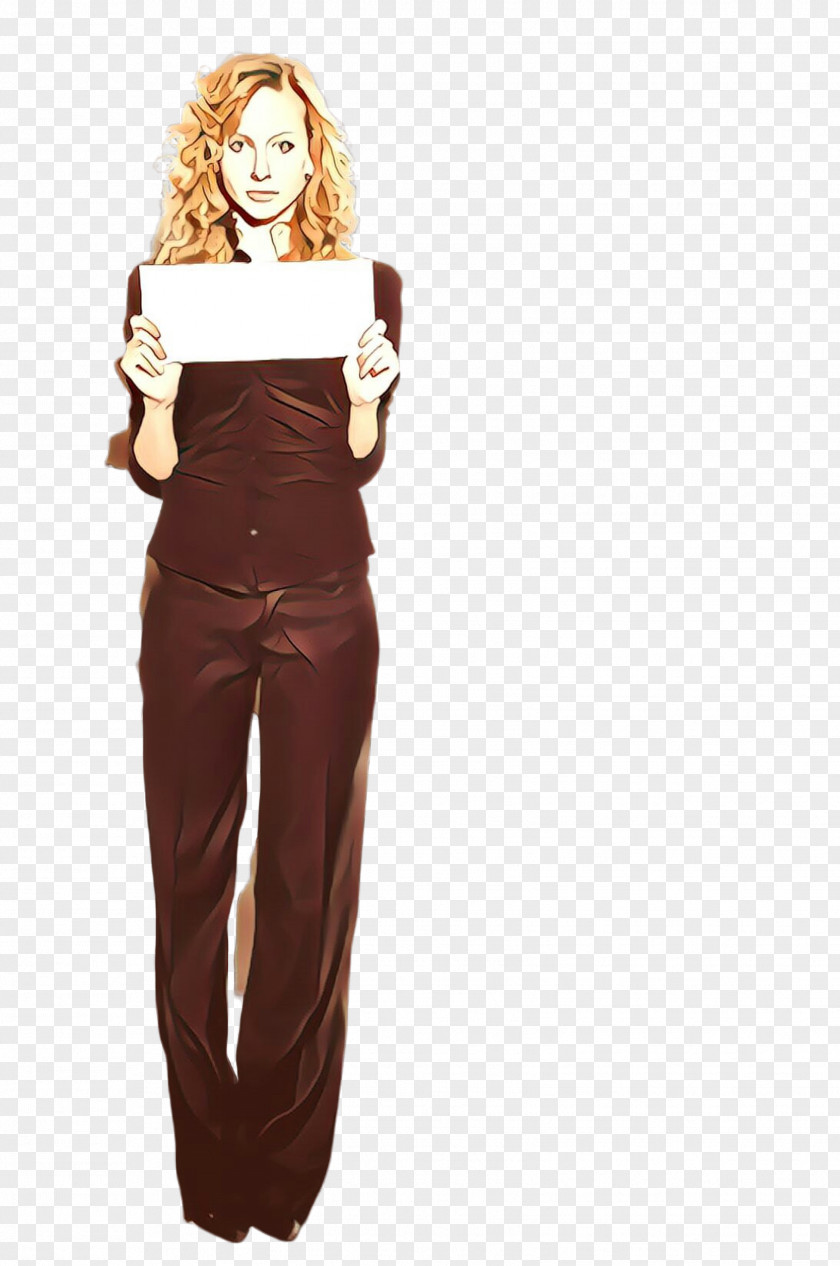 Clothing Waist Brown Standing Trousers PNG