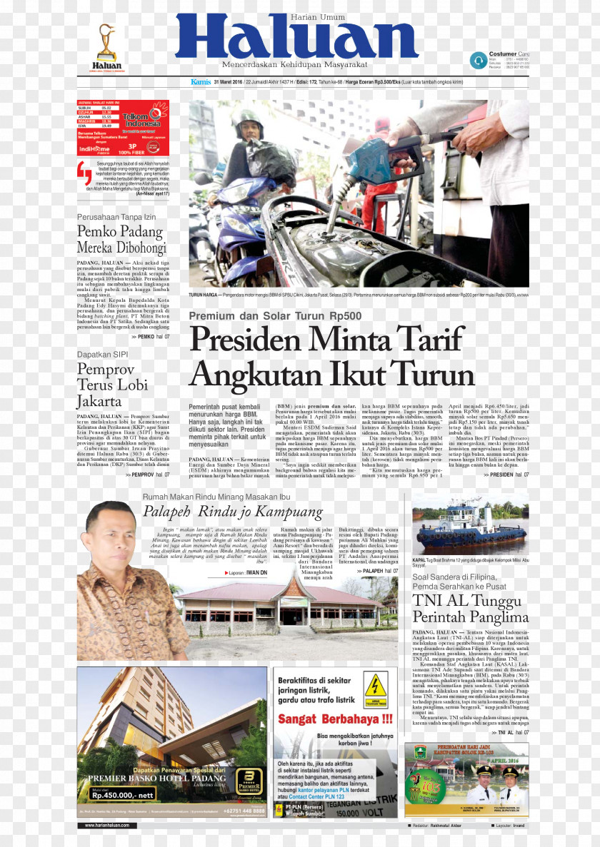 Harian Haluan Newspaper March July February PNG