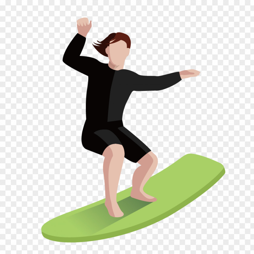 Surf Scene Vector Graphics Clip Art Water Skiing Illustration PNG