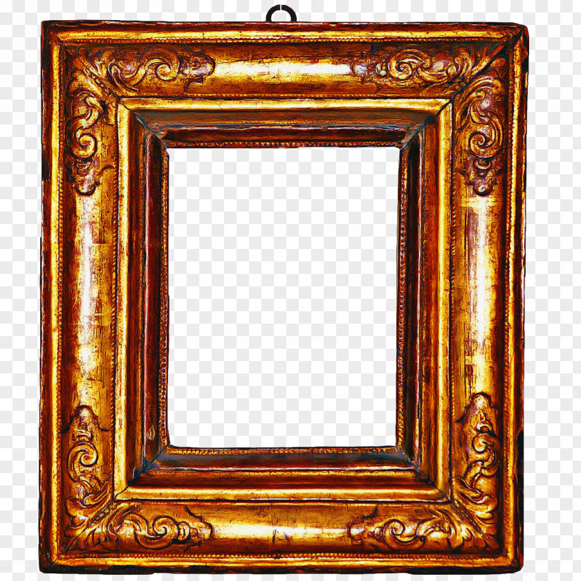 Metal Antique Wood Frame PNG