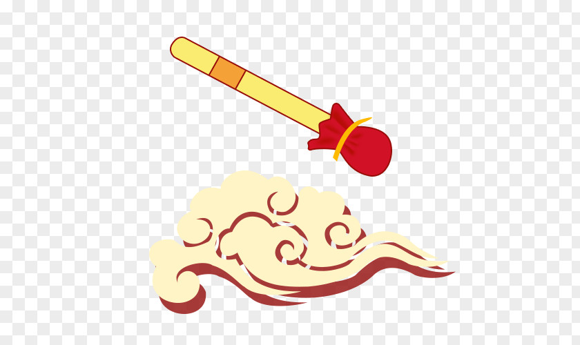 Drumstick Lion Dance Design Illustration PNG