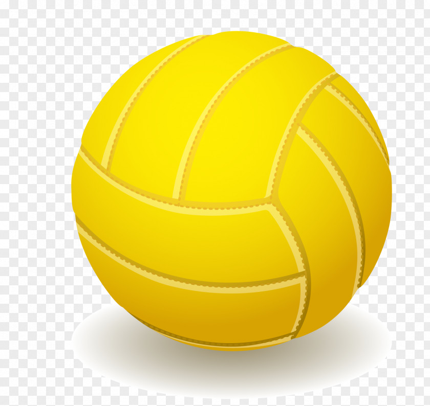 Yellow Realistic Vector Volleyball Beach Vecteur PNG
