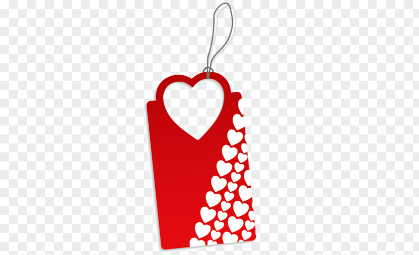Free Tag Heart Red PNG