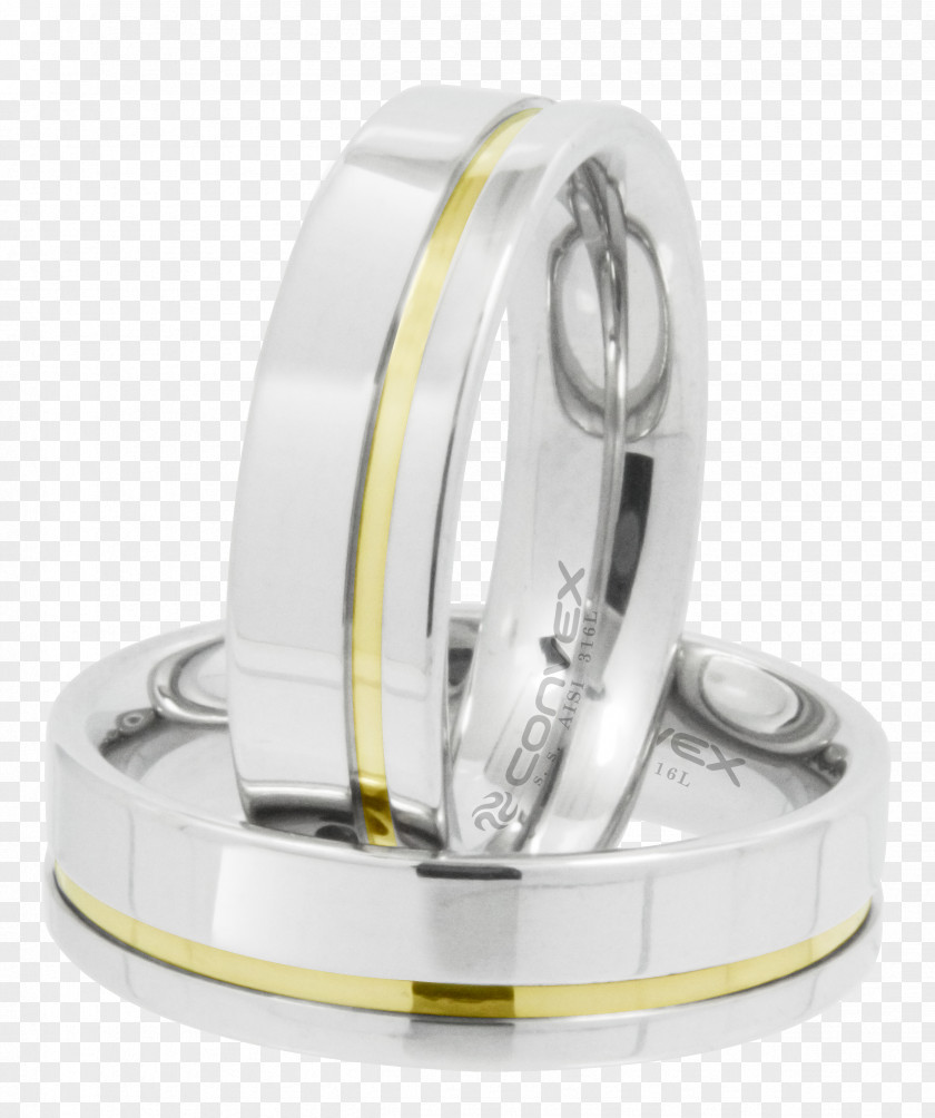 Silver Wedding Ring Stainless Steel PNG