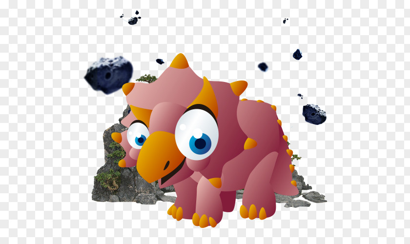 Strong Domineering Cute Cartoon Dinosaur World Triceratops PNG