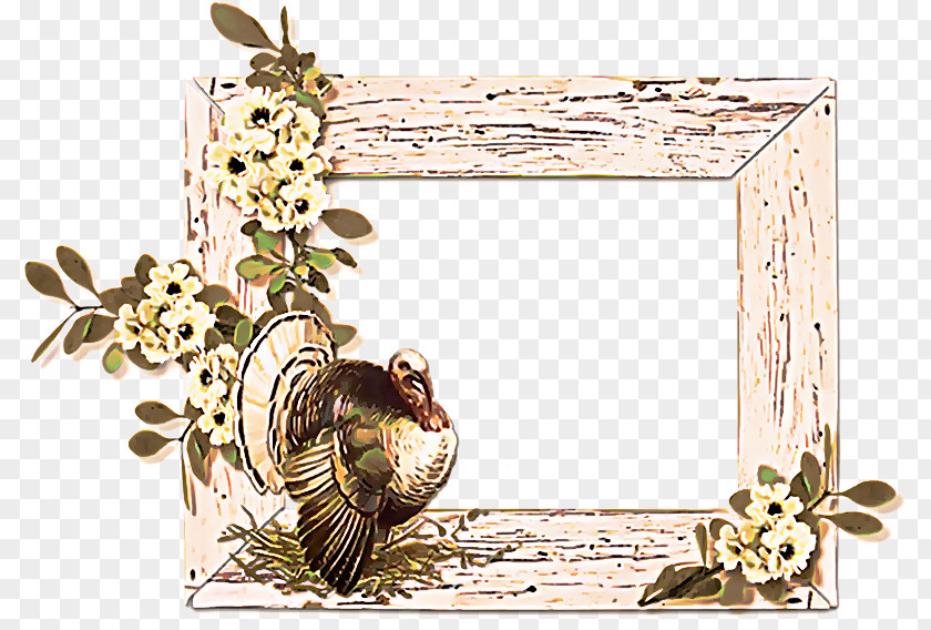 Bird Rectangle Thanksgiving Day Frame PNG