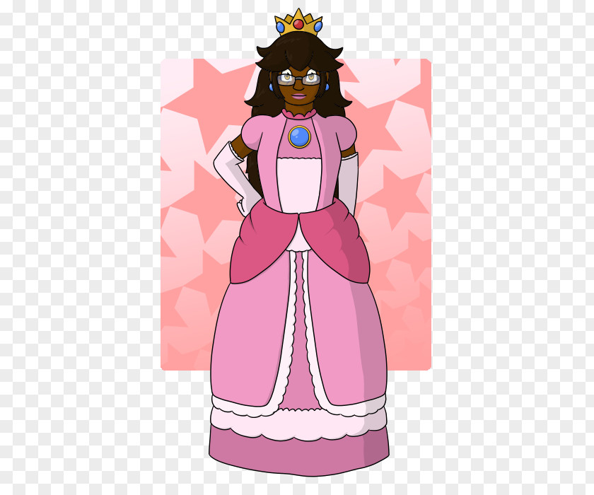 Peach Creative Costume Illustration Cartoon Character Pink M PNG