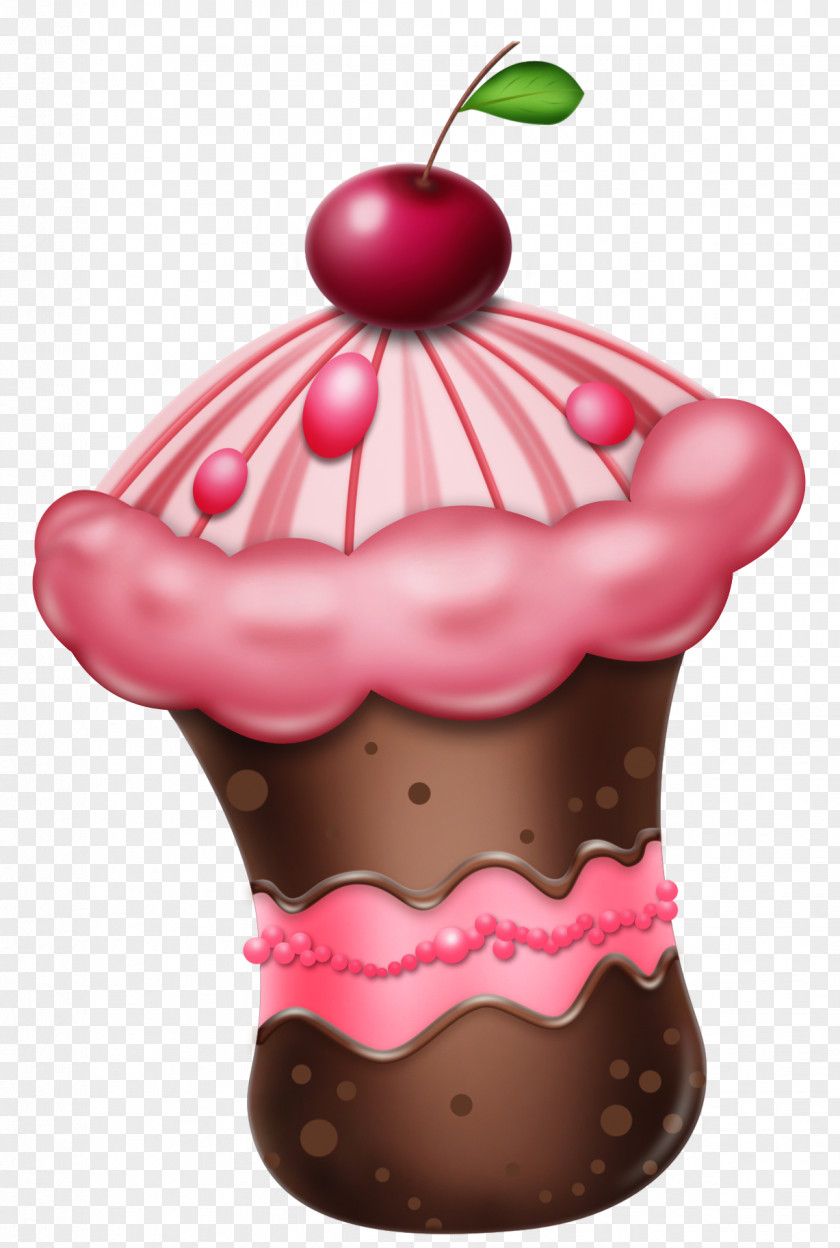Small Chocolate Cake With Cherry Clipart Cupcake Birthday Wedding PNG