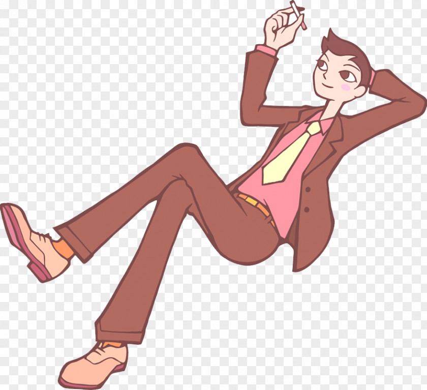 The Suit Smokes Smoking Cartoon Illustration PNG