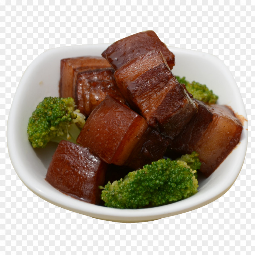 Broccoli Pork Red Braised Belly Chinese Cuisine Fast Food Short Ribs PNG