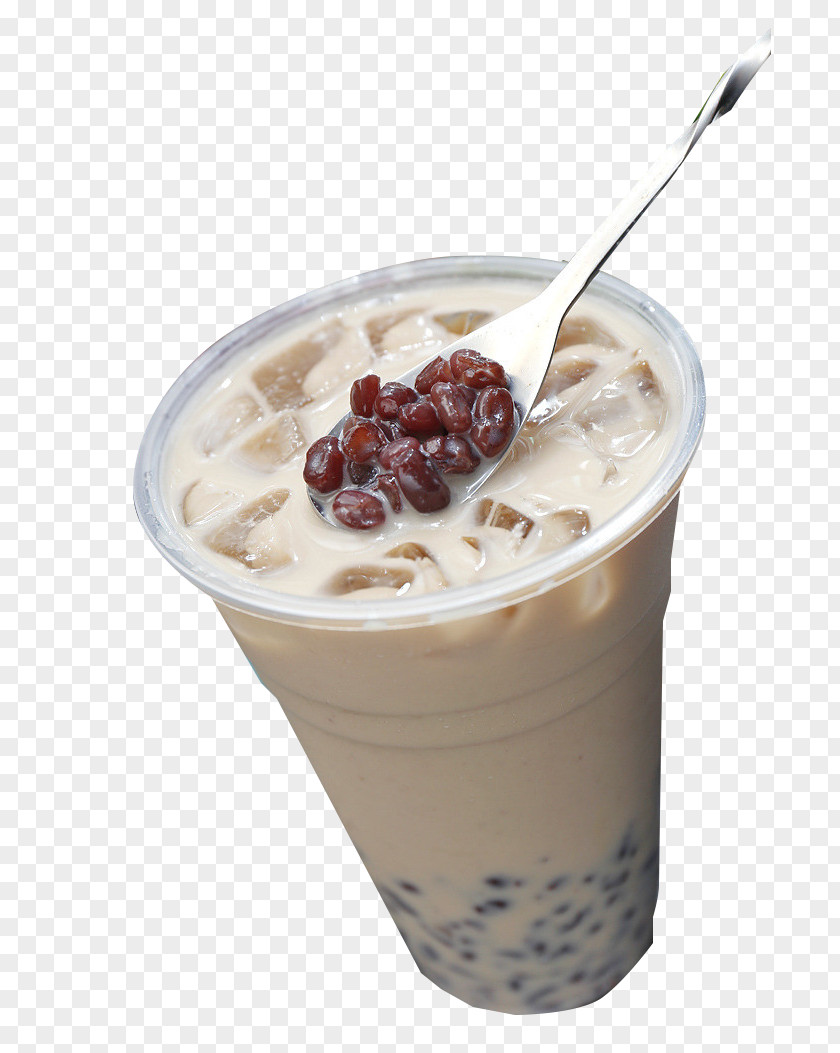 Red Bean Milk Tea Coffee Drink PNG