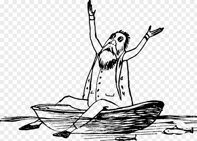 Edward Lear Black And White Drawing Sketch PNG