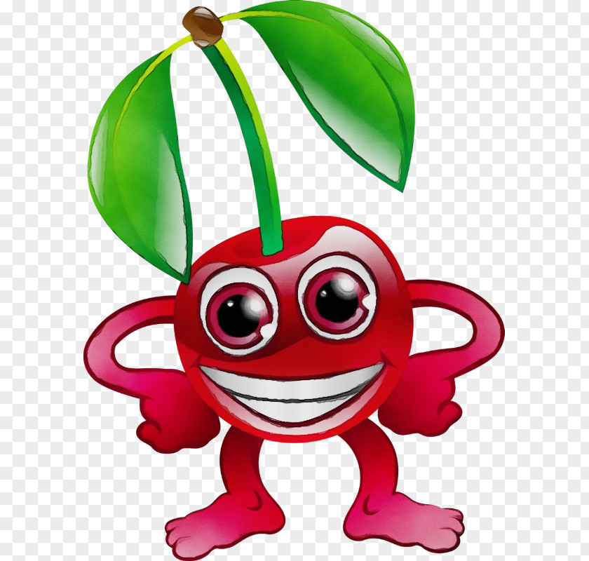 Flower Cartoon Character Green Smiley PNG