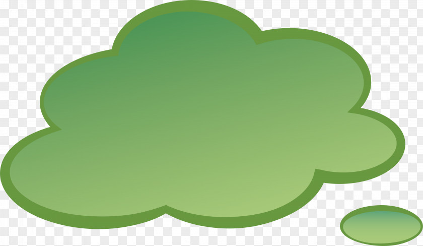 Green Clouds Bubble Leaf PNG