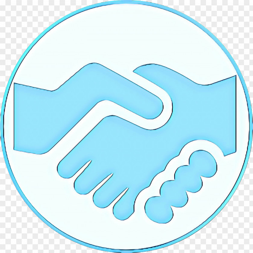 Logo Handshake Thumb Aqua PNG