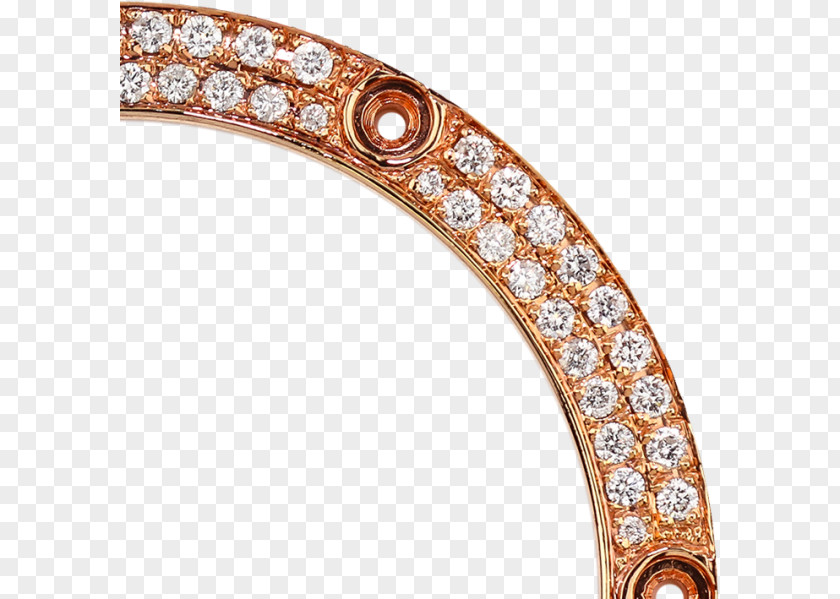 Round Bezel Bangle Brilliant Diamond Gold PNG