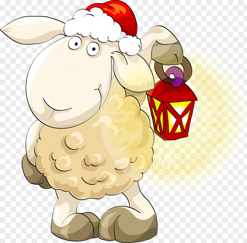 Sheep Christmas Clip Art PNG