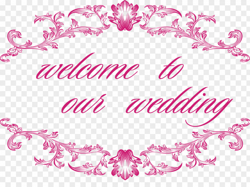 Welcome To Our Wedding PNG